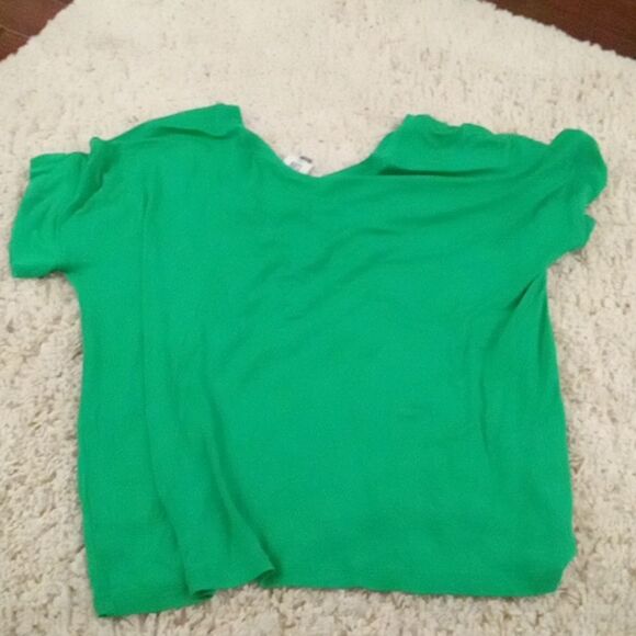 Cabi V Neck Jersey Knit Oversized Field Tee In Kelly Green Style 5927 Size XXS - Picture 5 of 5